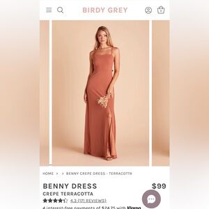 Birdy Grey Terracotta Crepe Benny Dress